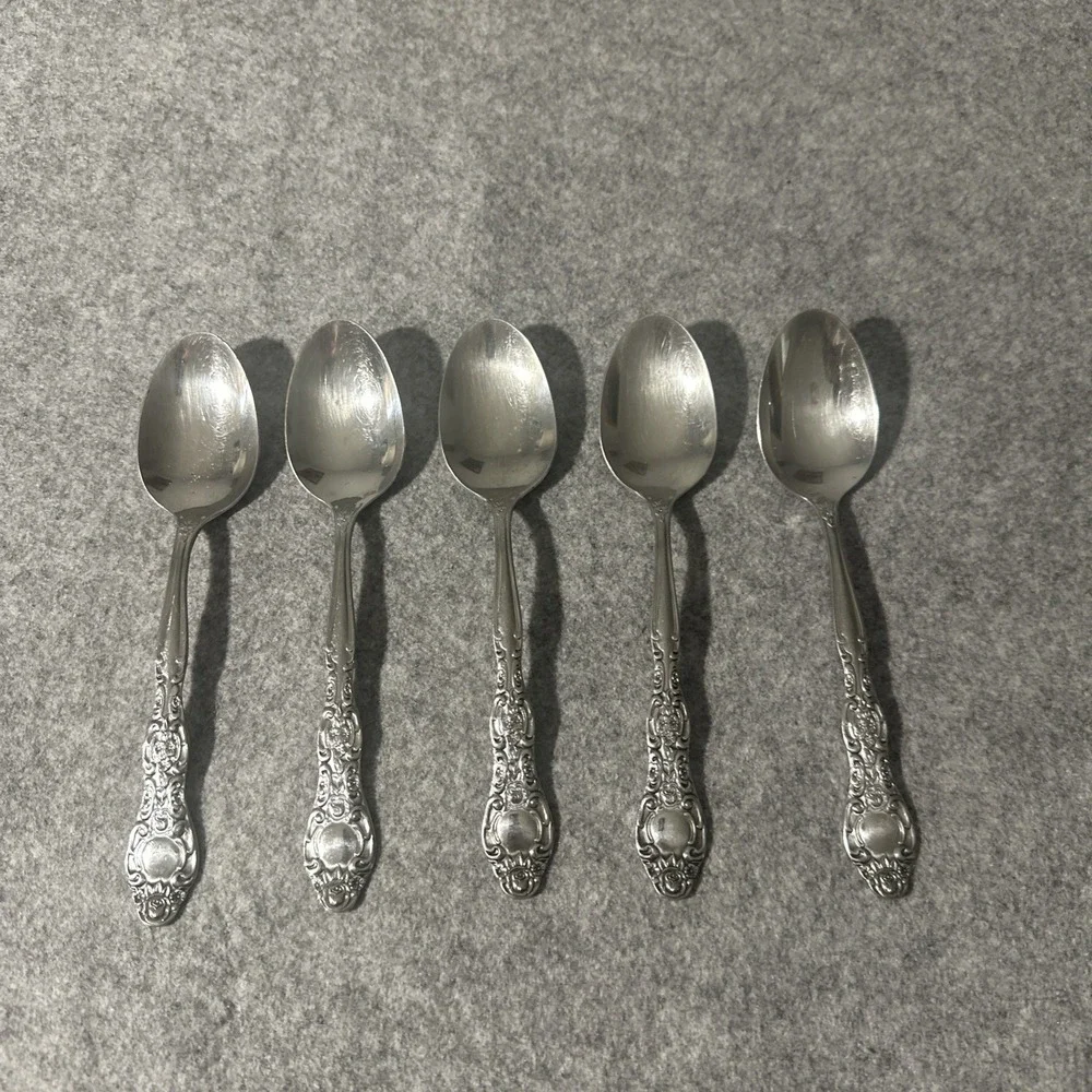 5 International Stainless Korea VERONA Pattern Tablespoons‎